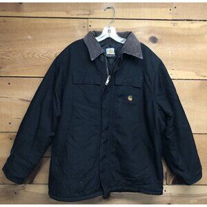 Carhartt Arctic Quilted-Lined Traditional Jacket Mens Size Large Canvas Black